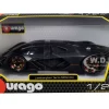 Lamborghini Terzo Millennio Dark Gray Metallic Black Top Carbon Accents 1/24 Diecast Model Car Bburago 21094