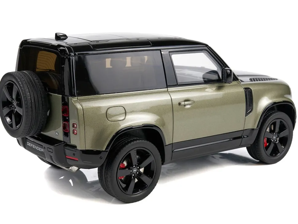 2021 Land Rover Defender 90 P400 X-Dynamic HSE Pangea Green Metallic 1/18 Model Car by GT Spirit