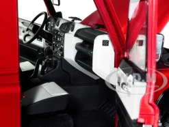 Land Rover Defender 90 Works V8 Red Metallic Gloss Black Top 70th Edition 1/18 Diecast Model Car LCD Models LCD18007