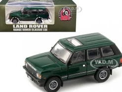Land Rover Range Rover Classic LSE RHD Right Hand Drive Green with Sunroof with Extra Wheels 1/64 Diecast Model Car BM Creations 64B0182