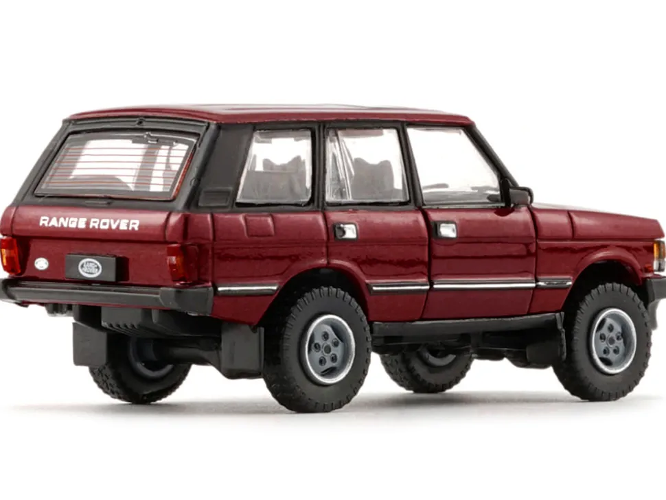 Land Rover Range Rover Classic LSE RHD Right Hand Drive Red with Sunroof Extra Wheels 1/64 Diecast Model Car BM Creations 64B0180