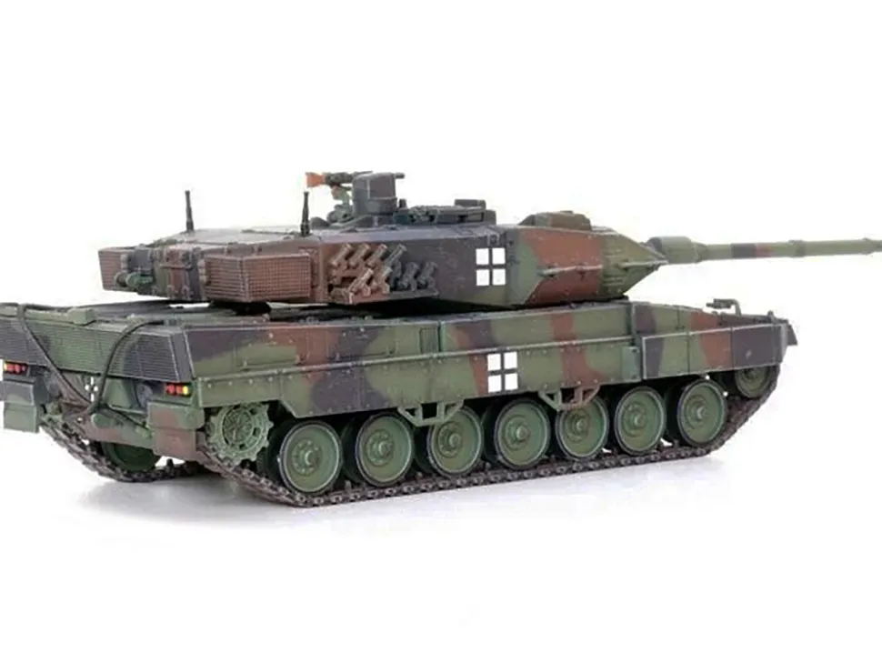 Leopard 2A6 Main Battle Tank Green Camouflage Ukrainian Army Armor Premium Series 1/72 Diecast Model Panzerkampf 12173PD