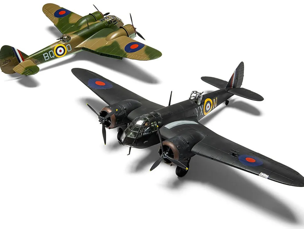 Level 2 Model Kit Bristol Blenheim Mk.IF Aircraft with 2 Scheme Options 1/72 Plastic Model Kit by Airfix