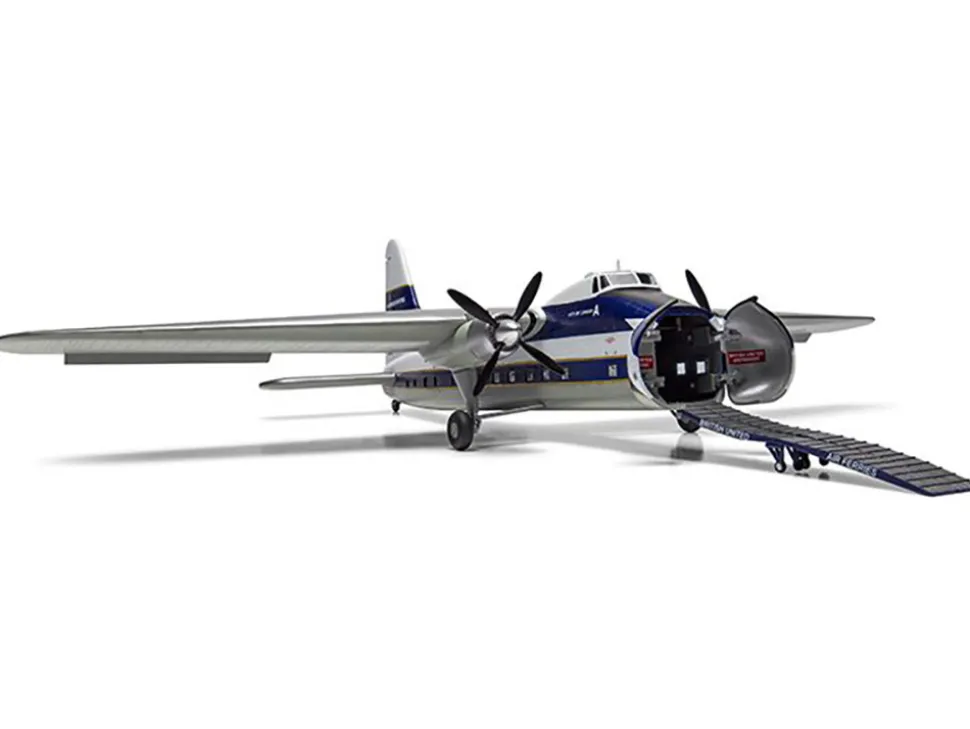 Level 2 Model Kit Bristol Superfreighter Freighter Aircraft "British United Air Ferries (BUAF)" 1/72 Plastic Model Kit by Airfix