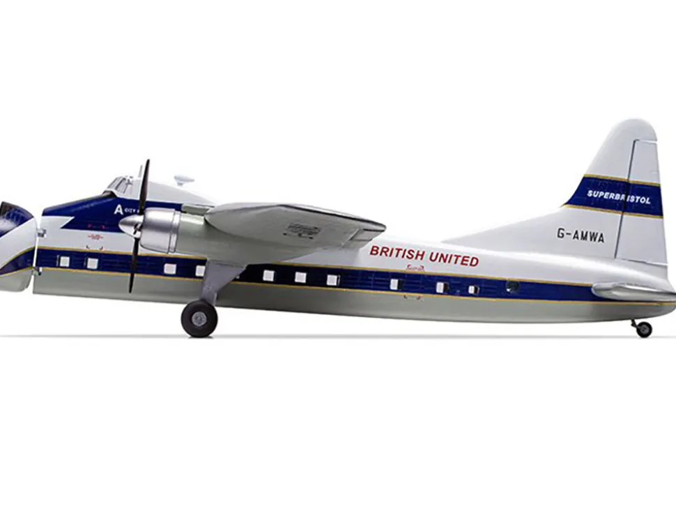 Level 2 Model Kit Bristol Superfreighter Freighter Aircraft "British United Air Ferries (BUAF)" 1/72 Plastic Model Kit by Airfix