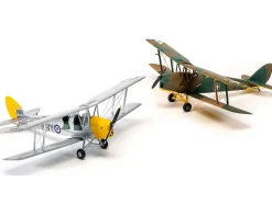 Level 2 Model Kit De Havilland Tiger Moth Aircraft with 2 Scheme Options 1/72 Plastic Model Kit by Airfix