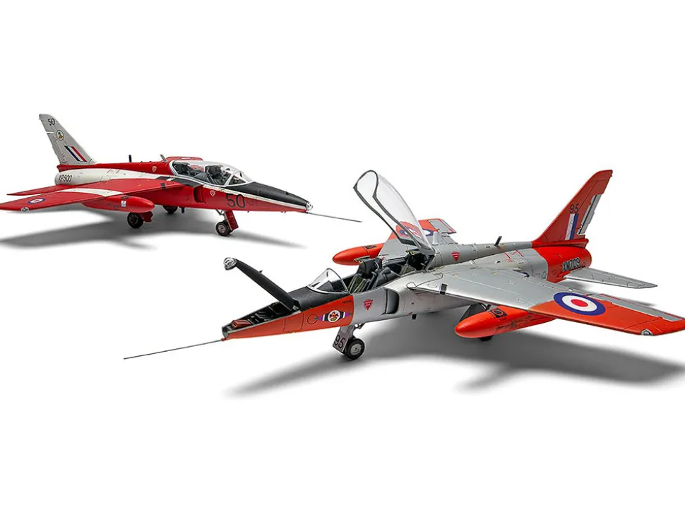 Level 2 Model Kit Folland Gnat T.1 Fighter Aircraft with 2 Scheme Options 1/48 Plastic Model Kit by Airfix