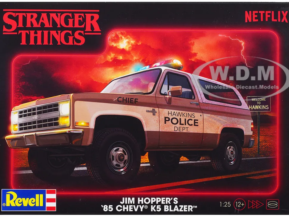 Level 4 Model Kit Jim Hopper's 1985 Chevrolet K5 Blazer "Stranger Things" (2016-Current) TV Series 1/25 Scale Model by Revell