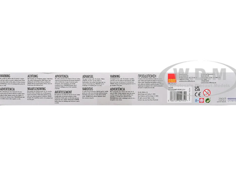 Level 2 Model Kit Messerschmitt Bf109E-3/E-4 Fighter Aircraft with 3 Scheme Options 1/48 Plastic Model Kit by Airfix