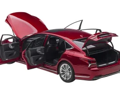 Lexus LS500h Morello Red Metallic Chrome Wheels 1/18 Model Car Autoart 78869