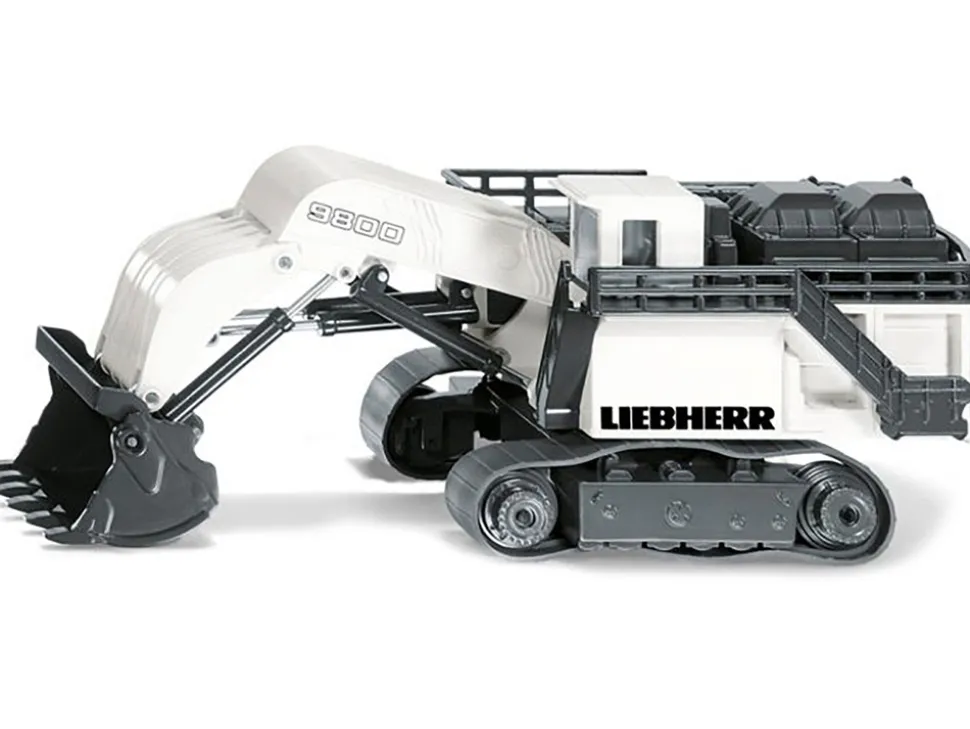 Liebherr R9800 Mining Excavator White and Gray 1/87 HO Diecast Model Siku 1798