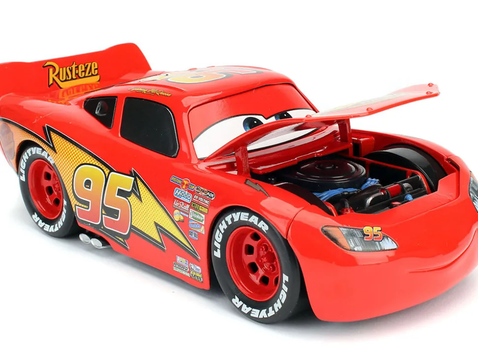 Lightning McQueen #95 Red Extra Wheels Disney & Pixar Cars Movie Hollywood Rides Series Diecast Model Car Jada 97751