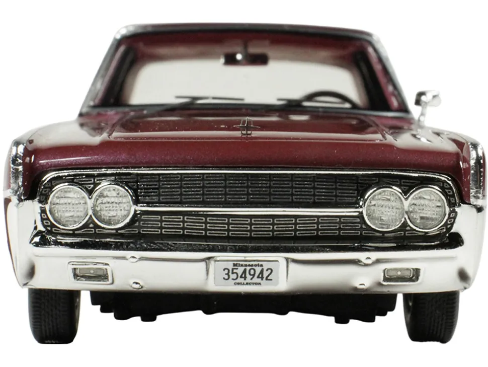 1962 Lincoln Continental Royal Red Metallic with Red Interior Limited Edition to 200 pieces Worldwide 1/43 Model Car by Goldvarg Collection