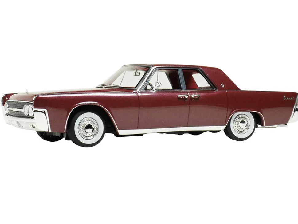 1962 Lincoln Continental Royal Red Metallic with Red Interior Limited Edition to 200 pieces Worldwide 1/43 Model Car by Goldvarg Collection