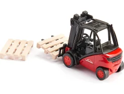 Linde Forklift Truck Red with 2 Pallet Accessories 1/50 Diecast Model Siku 1722