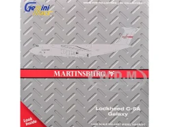 Lockheed C-5A Galaxy Transport Aircraft "Martinsburg Air Force Base" United States Air Force (68-0222) Gray "Gemini Macs" Series 1/400 Diecast Model Airplane by GeminiJets