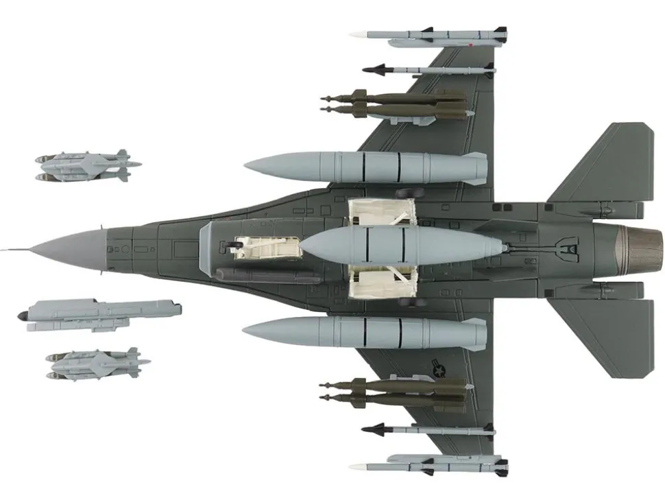 Lockheed F-16C Fighting Falcon Fighter Aircraft "88-0545, 138th Fighter Wing, Oklahoma Air National Guard" (2024) United States Air Force "Air Power Series" 1/72 Diecast Model by Hobby Master