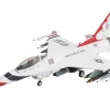 Lockheed F-16C Fighting Falcon Fighter Aircraft "No.10, Thunderbirds, Warbird" United States Air Force "Air Power Series" 1/72 Diecast Model by Hobby Master