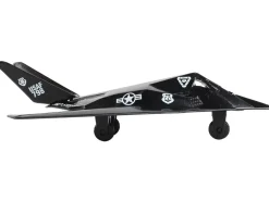 Lockheed F 117 Nighthawk Stealth Aircraft Black United States Air Force with Runway Section Diecast Model Airplane Runway24 RW100