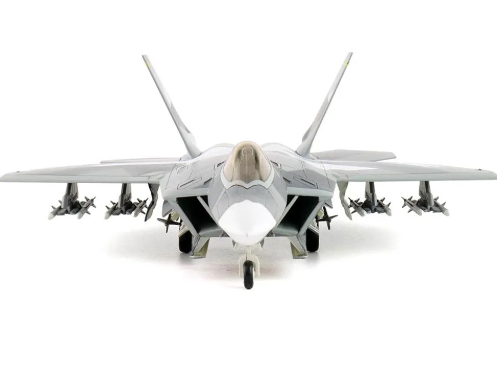 Lockheed F-22 Raptor Stealth Aircraft "Splinter Camouflage" United States Air Force "Air Power Series" 1/72 Diecast Model by Hobby Master