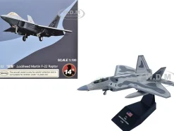 Lockheed Martin F-22A Raptor Stealth Aircraft "27th Figher Squadron, 1st Operations Group, Langley AFB" (2005) United States Air Force 1/100 Diecast Model Airplane