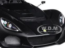 Lotus 3-Eleven Matt Black with Gloss Black Accents 1/18 Model Car Autoart 75391