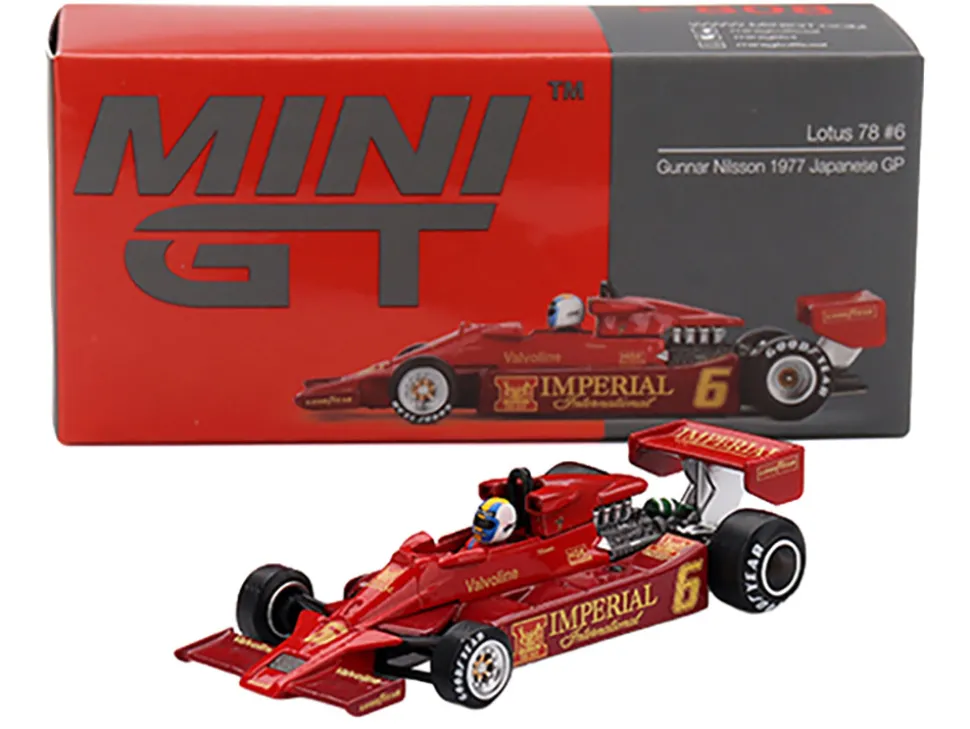 Lotus 78 #6 Gunnar Nilsson "John Player Team Lotus" Formula One F1 "Japanese GP" (1977) Limited Edition 1/64 Diecast Model Car by Mini GT