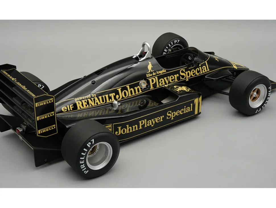Lotus 94T #11 Elio de Angelis "John Player Special Team Lotus" Formula One F1 "European GP" (1983) with Display Case "Mythos Series" Limited Edition to 45 pieces Worldwide 1/18 Model Car by Tecnomodel