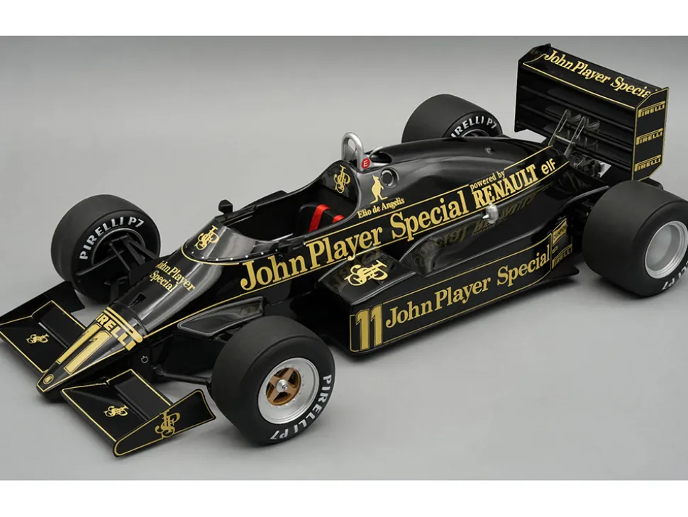 Lotus 94T #11 Elio de Angelis "John Player Special Team Lotus" Formula One F1 "European GP" (1983) with Display Case "Mythos Series" Limited Edition to 45 pieces Worldwide 1/18 Model Car by Tecnomodel