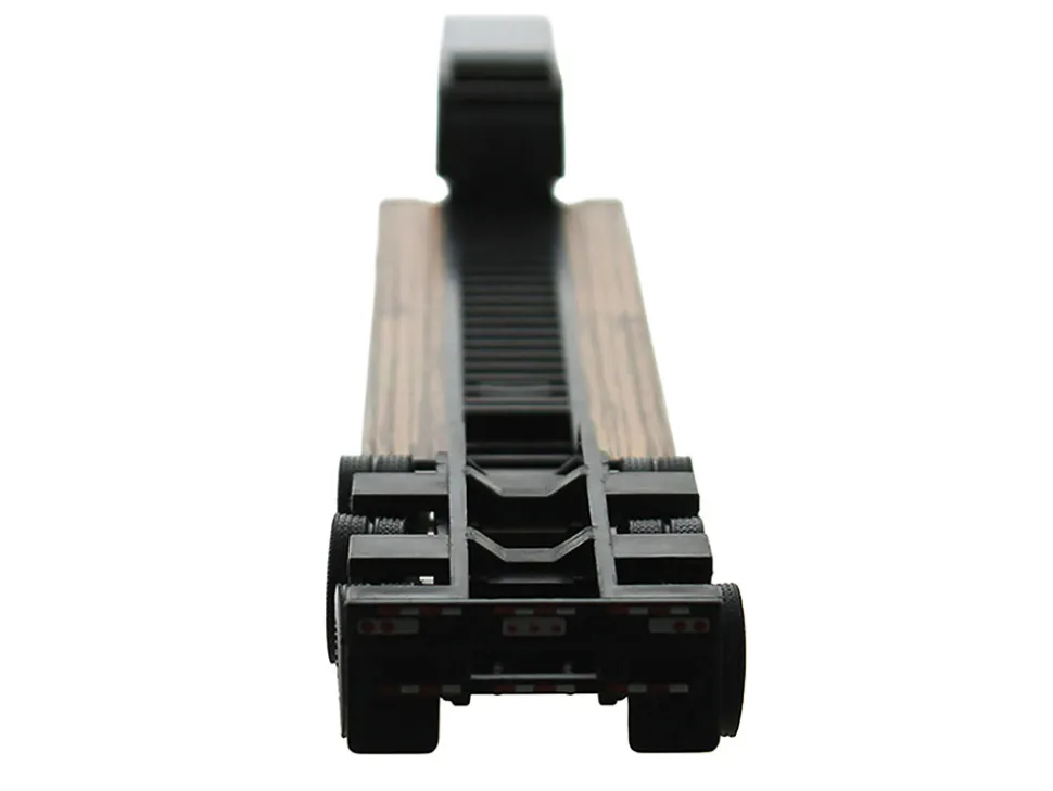 Low Boy Flatbed Trailer Black 1/87 (HO) Plastic Model Car by HO Logistics