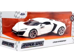 Lykan Hypersport White with Bronze Metallic Rear Spoiler HKS Hyper-Spec Series 1/24 Diecast Model Car Jada JA34030
