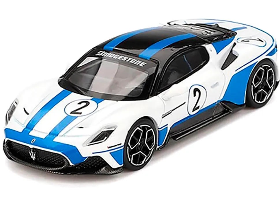 Maserati MC20 #2 White with Blue Stripes and Black Top "Maserati Performance Experience" 1/64 Diecast Model Car by BBR