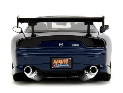 1993 Mazda RX-7 Dark Blue with Graphics and Kakashi Hatake Diecast Figure 
