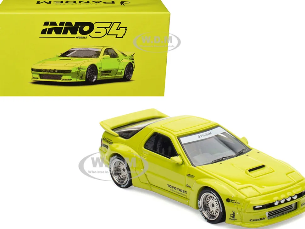 Mazda RX-7 (FC3S) "Pandem Aero" RHD (Right Hand Drive) Lime Green "The Model Car Show Malaysia 2025 Event Edition" 1/64 Diecast Model Car by Inno Models