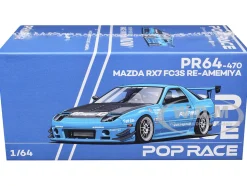 Mazda RX7 (FC3S) RE Amemiya RHD (Right Hand Drive) Light Blue with Carbon Hood