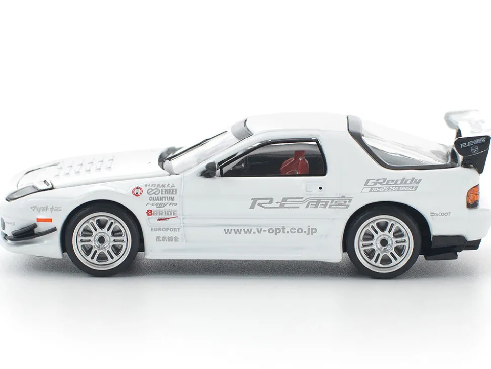 Mazda RX7 (FC3S) RE Amemiya RHD (Right Hand Drive) White 1/64 Diecast Model Car by Pop Race