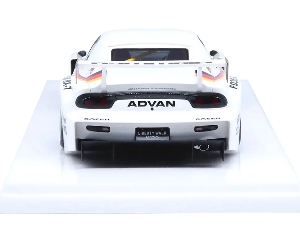 Mazda RX7 (FD3S) LB-Super Silhouette RHD (Right Hand Drive) #41 White with Stripes and Graphics 1/18 Model Car by Inno Models