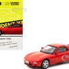 Mazda RX-7 FD3S RHD (Right Hand Drive) Red "Student Driver" "J Collection" Series 1/64 Diecast Model by Tarmac Works