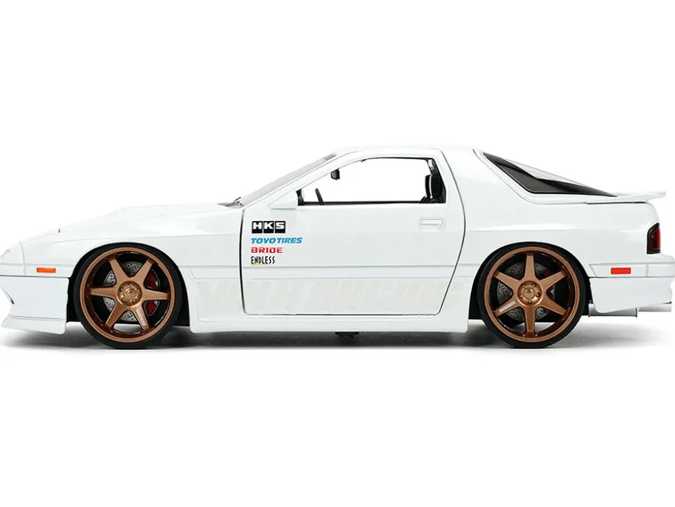 1985 Mazda RX-7 White "JDM Tuners" Series 1/24 Diecast Model Car by Jada