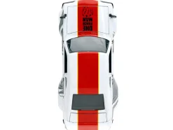 1974 Mazda RX-3 White Red Stripe Graphics Saitama Diecast Figure One Punch Man 2015-2019 TV Series 1/24 Diecast Model Car Jada 33688