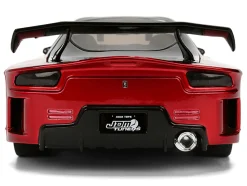 1995 Mazda RX-7 Widebody RHD (Right Hand Drive) "VeilSide" Black and Red Metallic "JDM Tuners" Series 1/24 Diecast Model Car by Jada