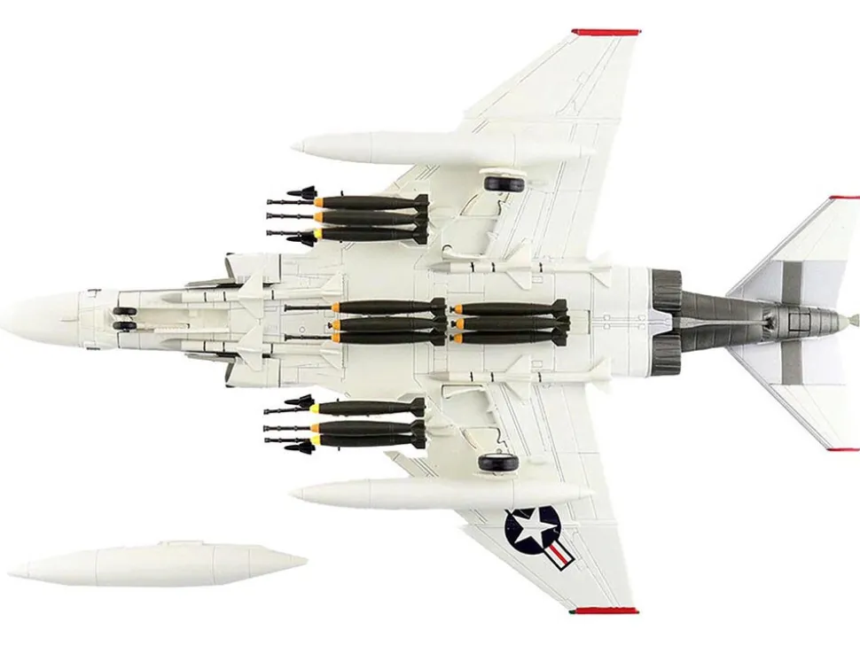 McDonnell Douglas F-4J Phantom II Fighter-Bomber Aircraft "153893, VMFA-312 Checkerboards" (1976) United States Marine Corps "Air Power Series" 1/72 Diecast Model by Hobby Master