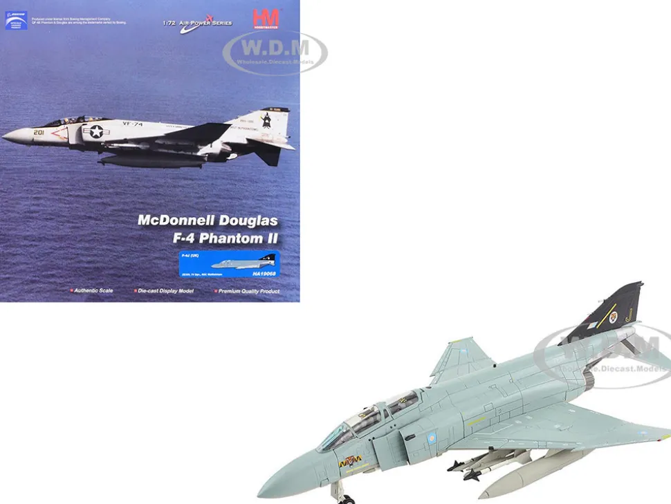 McDonnell Douglas F-4J(UK) Phantom II Fighter-Bomber Aircraft "ZE359, AF Wattisham, England" British Royal Air Force "Air Power Series" 1/72 Diecast Model by Hobby Master