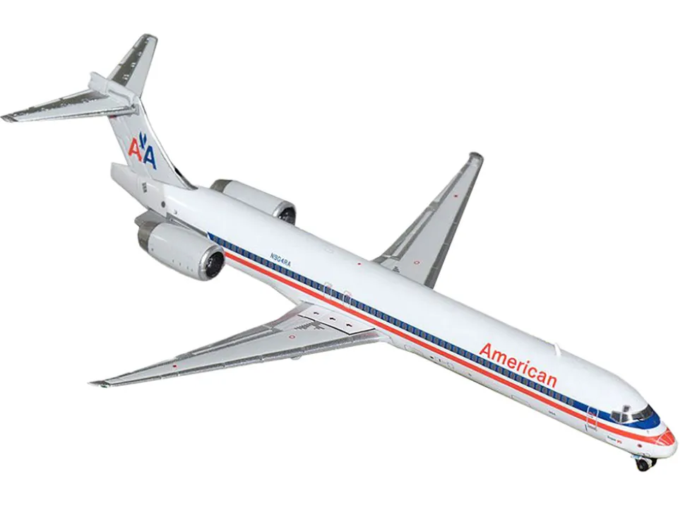 McDonnell Douglas MD-90 Commercial Aircraft "American Airlines" (N904RA) White with Blue and Red Stripes 1/400 Diecast Model Airplane by GeminiJets