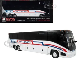 MCI J4500 Coach Bus International Stage Lines White The Bus & Motorcoach Collection Limited Edition to 504 pieces Worldwide 1/87 HO Diecast Model Iconic Replicas 87-0466