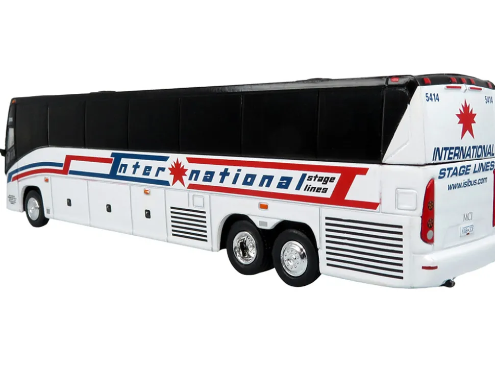 MCI J4500 Coach Bus International Stage Lines White The Bus & Motorcoach Collection Limited Edition to 504 pieces Worldwide 1/87 HO Diecast Model Iconic Replicas 87-0466