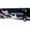 MCI J4500 Coach Bus "United States National Soccer Team" Dark Blue with Graphics "International Federation of the Global Game" Series Limited Edition to 504 pieces Worldwide 1/87 (HO) Diecast Model by Iconic Replicas
