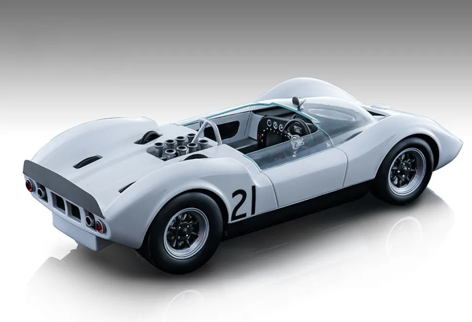 McLaren Elva Mark 1 #21 Graham Hill DNF Did Not Finish Guards Trophy Brand Hatch 1965 Mythos Series Limited Edition 90 pieces Worldwide 1/18 Model Car Tecnomodel TM18-86 C