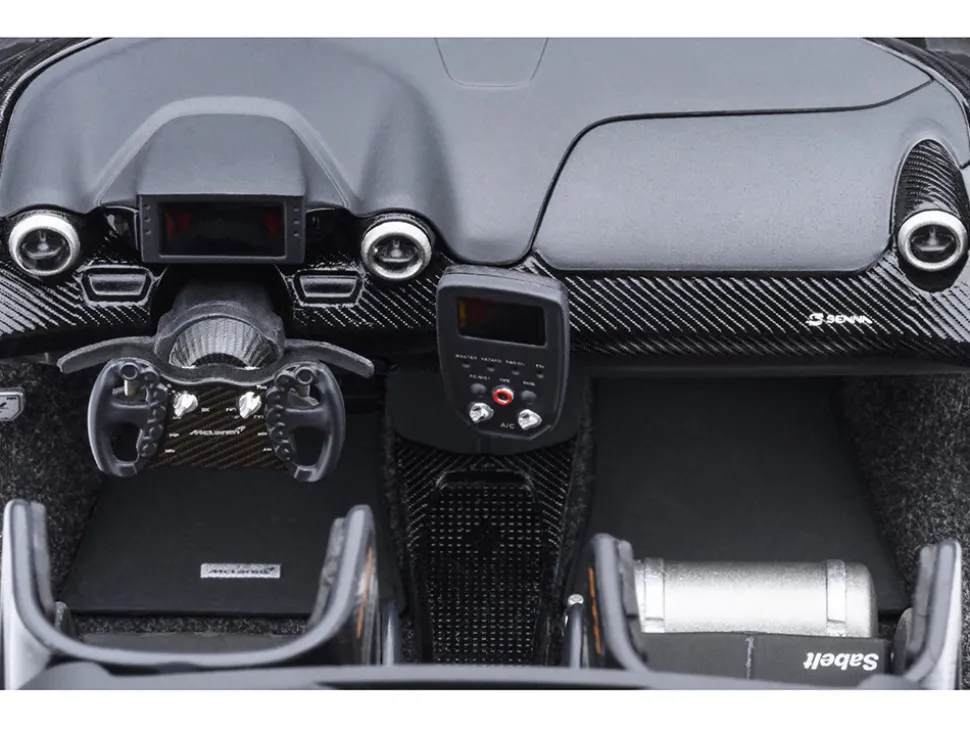 McLaren Senna GTR Silica White with Black Top 1/18 Model Car by Autoart