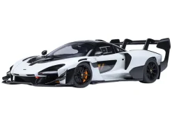 McLaren Senna GTR Silica White with Black Top 1/18 Model Car by Autoart